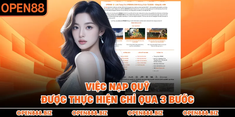 Việc nạp quỹ được thực hiện chỉ qua 3 bước